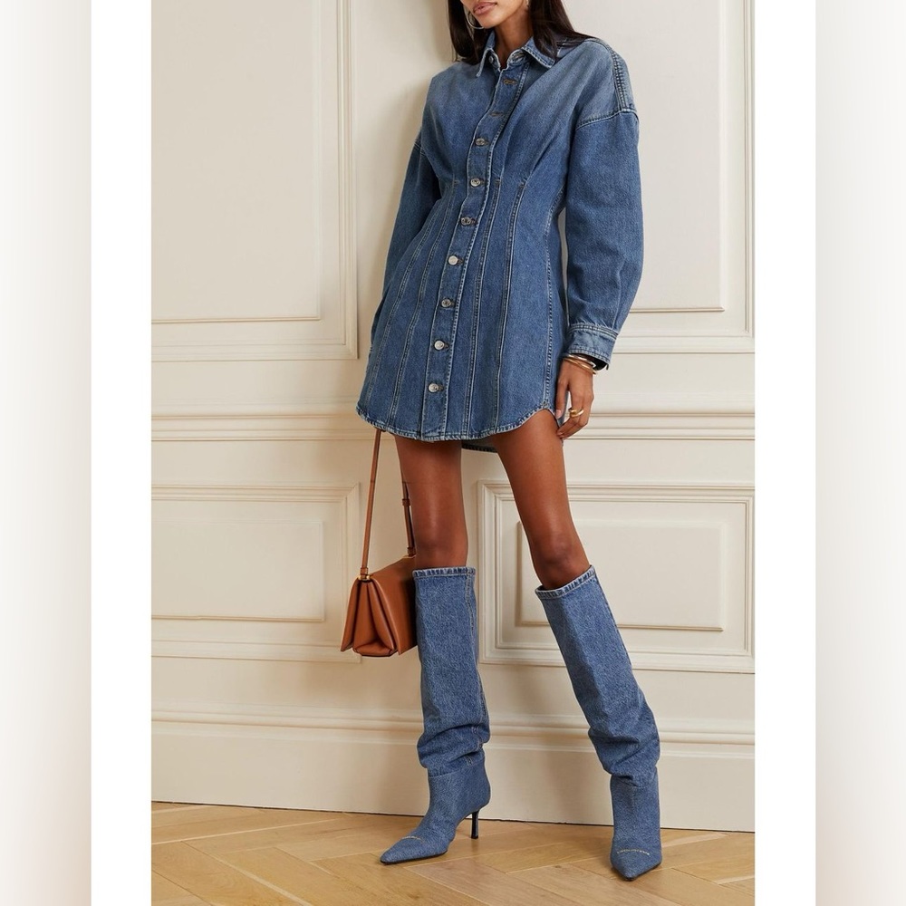 GRLFRND denim corset dress sz M